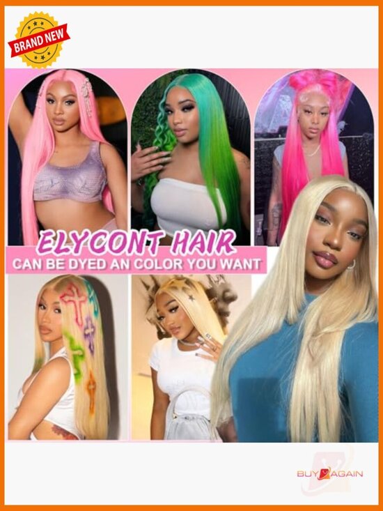 30 Inch Lace Front Wig Human Hair 200 Density Straight 13x6 HD Transparent Lace main image 5